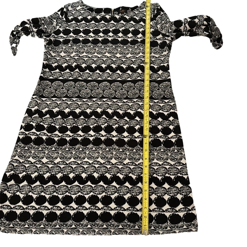 ILE New York Long Sleeve Shift Dress, Size 12, Black & Winter White - Picture 9 of 10